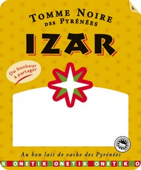 Portion Tomme Noire Onetik - Fromage vache Onetik - Portion de fromage - Fromage basque