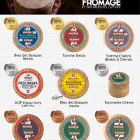 Affiche représentant les fromages médaillés au Concours International Produits 2023